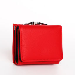 Кошелёк на кнопке, цвет красный