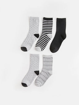 Desenli Erkek ?ocuk Soket ?orap 5li