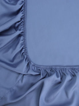 Простыня на резинке 2-спальная SL Home, 160200+30 см, синяя, перкаль - Sima-land home фото 5