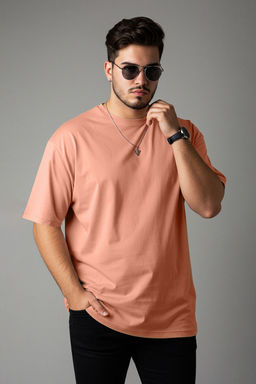 TRENDYOL MAN Buyuk Beden Siyah Oversize/Genis Kesim Rahat Basic %100 Pamuklu T-Shirt TMNSS23TS00139