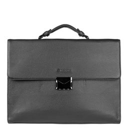 1716-1 black, Мужской кожаный портфель, Barcelo Biagi