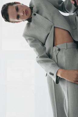 ZW COLLECTION CONTRAST COLLAR BLAZER - Zara фото 15