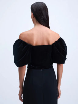 Облегающая блузка из бархата / Zarina  фото 6