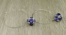 Серьги Созвездие камень фианит аметист - Agat77 фото 2