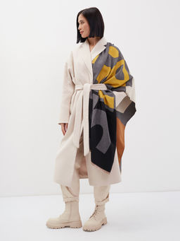 в СОСТАВЕ ШЕРСТЬ и КАШЕМИР! Большой,теплый двусторонний палантин - Tantino фото 3