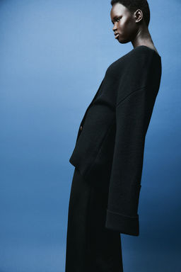 Cardigan de lana de doble botonadura