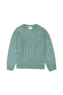 Мятный меланжевый свитер для девочки - U.s. polo assn фото 6