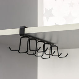 Держатель для кружек подвесной Доляна, на 12 предметов, чёрный