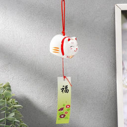 Сувенир керамика колокольчик Манэки-нэко лежит 5,7х5,5х5 см - Simaland фото 5