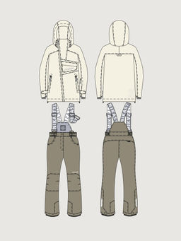 Костюм 7з1426 ваниль/серый песок