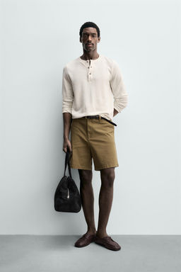 BERMUDA CHINO REGULAR FIT / Ocre