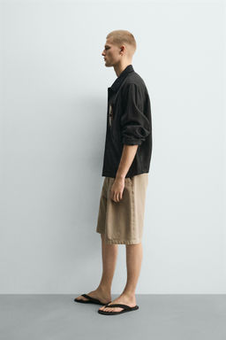 BERMUDA RELAXED FIT  PLIEGUES / Beige