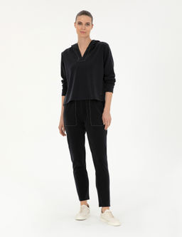 Siyah Regular Fit Sweatshirt - Pierre cardin фото 4