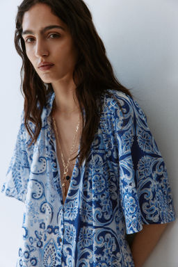Tie-belt shirt dress - H&m фото 5