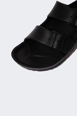 Мужские тапочки Eva на плоской подошве с двойной полосой - Defacto фото 5