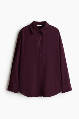 Camisa oversize en mezcla de lino