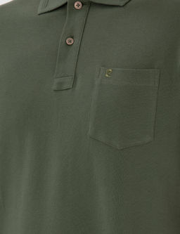 Haki Regular Fit K_vr_lmaz Polo Yaka Basic Ti__rt