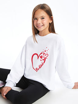 Bisiklet Yaka K?z ?ocuk Sweatshirt