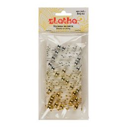 Бусина Zlatka на нити пластик BNJ-02 5 х 3 шт 3.9 м 0.05 м №01 ассорти