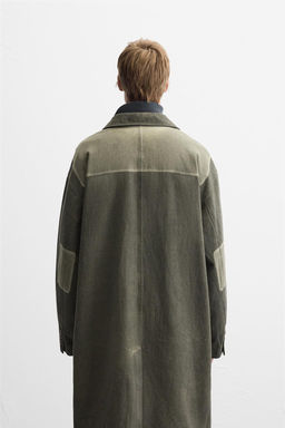COLOUR BLOCK WASHED COAT - Zara фото 3