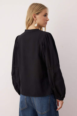 Beyaz Kollar? Dantel Serit Detayl? Boho Gomlek TWOAW26GO00068 - Trendyolmilla фото 4