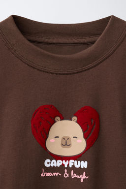 CAPYBARA CAPYFUN  T-SHIRT WITH FLOCKING - Zara фото 9