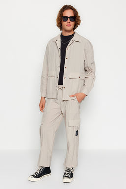 TRENDYOL MAN Premium Tas Oversize Fit C?t C?t Kapamal? Teknik Kumas Parasut Gomlek TMNAW24GO00029 - Trendyolmilla фото 2