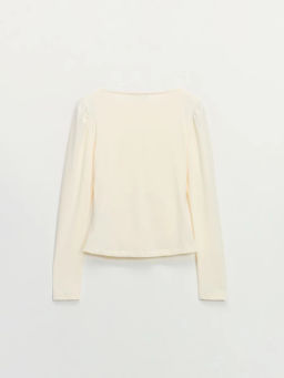 Приталенный лонгслив с драпировкой / Zarina  фото 3