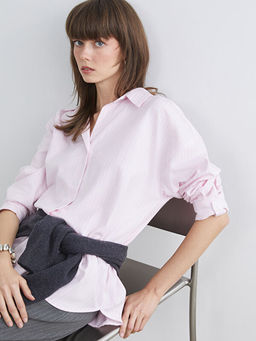 ?izgili Oversize Kad?n G?mlek