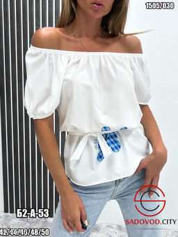 Женская летняя блузка с открытыми плечами - Bruno фото 2