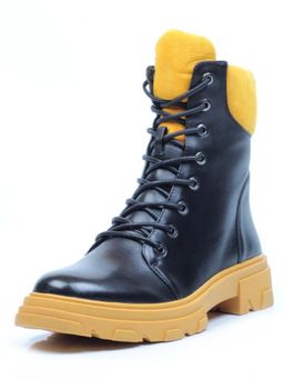 01-B2014B-500A-2 BLACK Ботинки демисезонные женские (натуральная кожа, натуральная замша, байка) - Фабричный китай фото 6