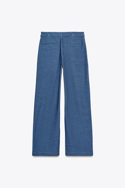 WIDE-LEG TROUSERS WITH BELT LOOPS - Zara фото 6