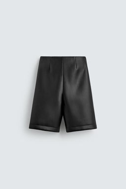 LEATHER EFFECT LONG BERMUDA SHORTS HARRY LAMBERT FOR ZARA X DISNEY фото 3