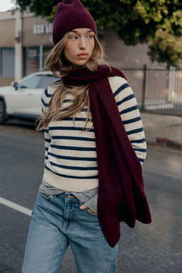 BUFANDA FINA PUNTO / Burgundy