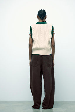 CABLE-KNIT VEST - Zara фото 5