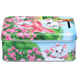 Копилка 14×10×5.8 см, металл, Коты Аристократы