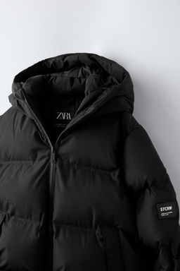 WATER-REPELLENT DOWN JACKET WITH LABEL - Zara фото 3