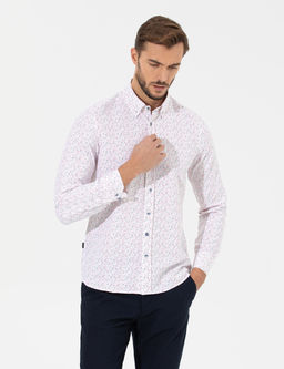 K_rm_z_ Slim Fit Uzun Kollu G_mlek