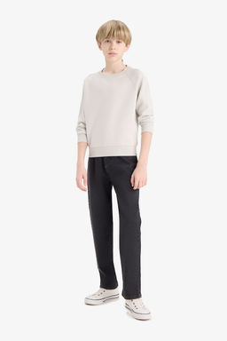 Bisiklet Yaka Basic D_z Okul Sweatshirt Erkek _ocuk - Defacto фото 2
