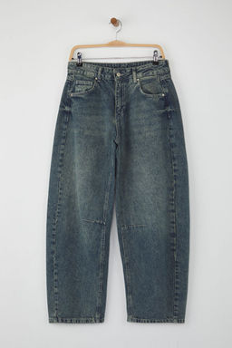 Teen Mavi Yuksek Bel Dikis Detayl? Baggy Jeans TWOAW26JE00102 - Trendyolmilla фото 5