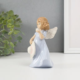 Фигурка керамика «Девочка-ангел в цветном платье с шляпкой», 14×8.5×6.5 см, МИКС