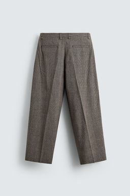 PANTAL?N RELAXED FIT CUADROS / Beige - Zara фото 8