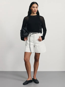 Джинсовые шорты А-силуэта / Zarina фото 2