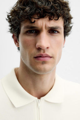 QUARTER-ZIP POLO SHIRT - Zara фото 6