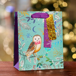 Пакет подарочный Зимняя совушка, люкс 18 х 22,3 х 10 см - Simaland фото 5