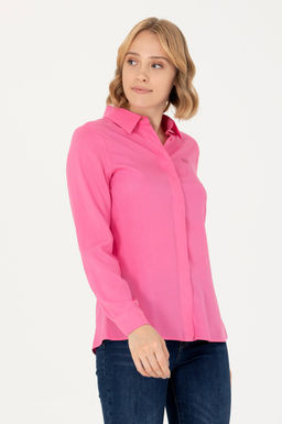 U. S. Polo Assn Женская розовая рубашка с длинным рукавом - U.s. polo assn фото 10