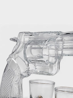 Мини-Бар «Револьвер», 250 мл, 2 стопки, на подставке, стекло, дерево