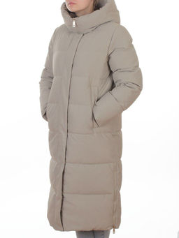 L667 BEIGE Пальто зимнее женское (200 гр. холлофайбер) - Fashion фото 5