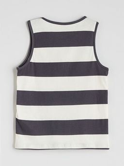 Bisiklet Yaka ?izgili Erkek ?ocuk Atlet