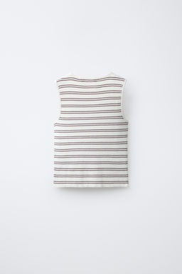 TOP PUNTO CANAL? FRUNCE / Rayas marrones - Zara фото 2